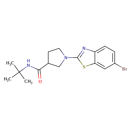 1-(6-bromo-1,3-benzothiazol-2-yl)-N-tert-butylpyrrolidine-3-carboxamide