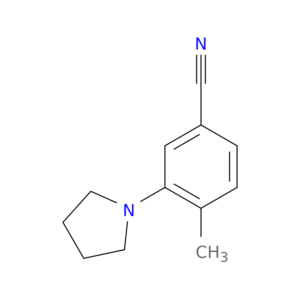 4-methyl-3-(pyrrolidin-1-yl)benzonitrile