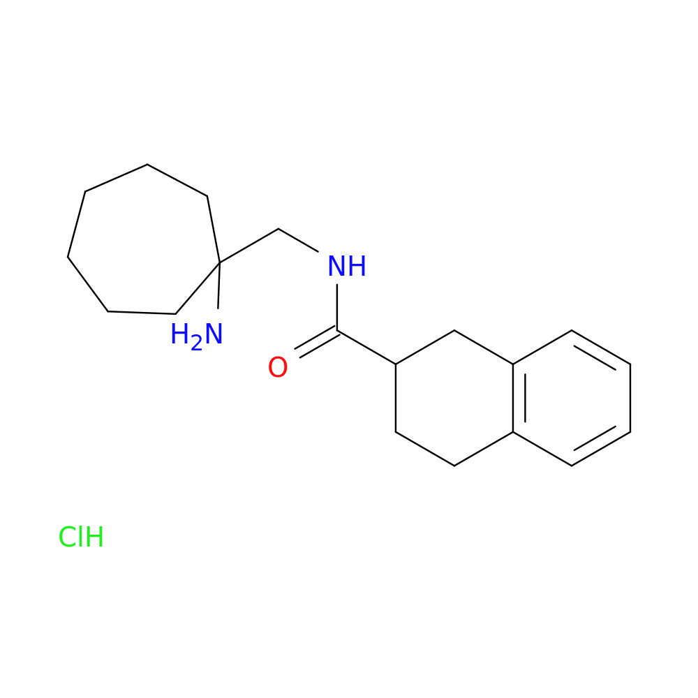 N-[(1-aminocycloheptyl)methyl]-1,2,3,4-tetrahydronaphthalene-2-carboxamide hydrochloride