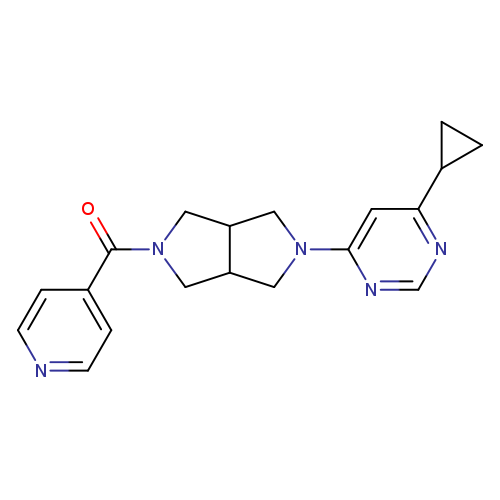 4-cyclopropyl-6-[5-(pyridine-4-carbonyl)-octahydropyrrolo[3,4-c]pyrrol-2-yl]pyrimidine