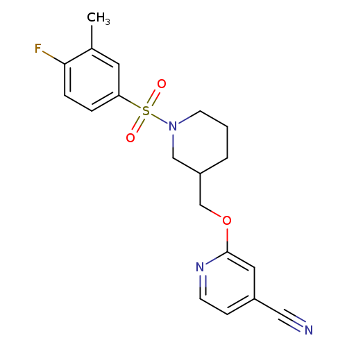 2-{[1-(4-fluoro-3-methylbenzenesulfonyl)piperidin-3-yl]methoxy}pyridine-4-carbonitrile