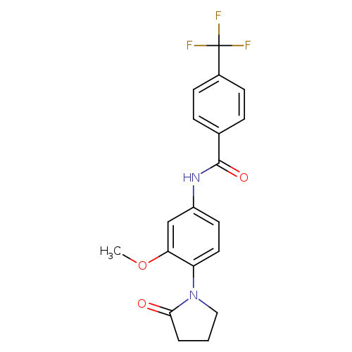 N-[3-methoxy-4-(2-oxopyrrolidin-1-yl)phenyl]-4-(trifluoromethyl)benzamide