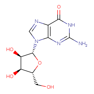 2-Amino-1,9-dihydro-9-β-D-ribofuranosyl-6H-purin-6-one