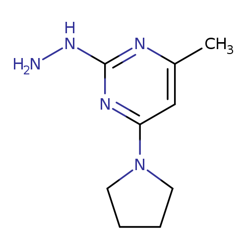 2-hydrazinyl-4-methyl-6-(pyrrolidin-1-yl)pyrimidine