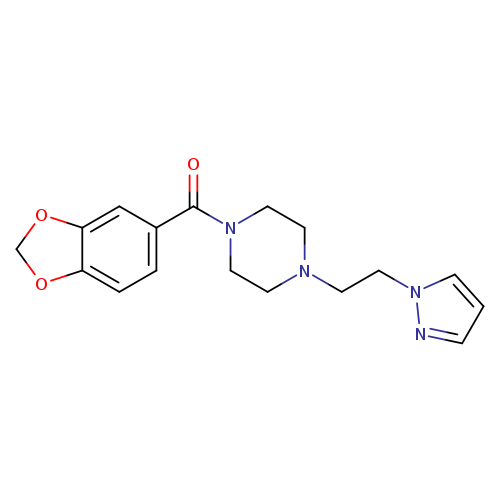1-(2H-1,3-benzodioxole-5-carbonyl)-4-[2-(1H-pyrazol-1-yl)ethyl]piperazine