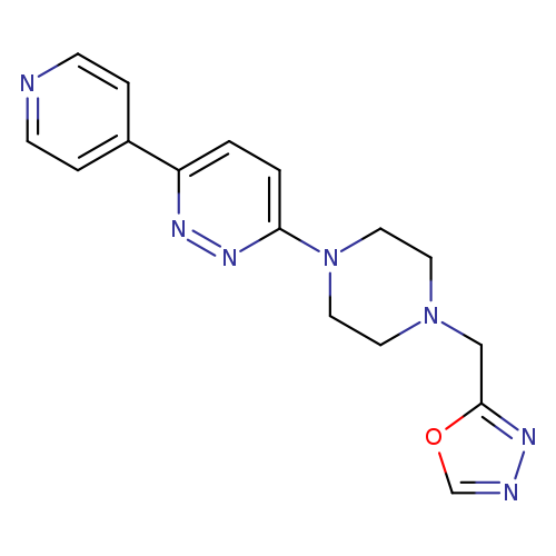 3-{4-[(1,3,4-oxadiazol-2-yl)methyl]piperazin-1-yl}-6-(pyridin-4-yl)pyridazine