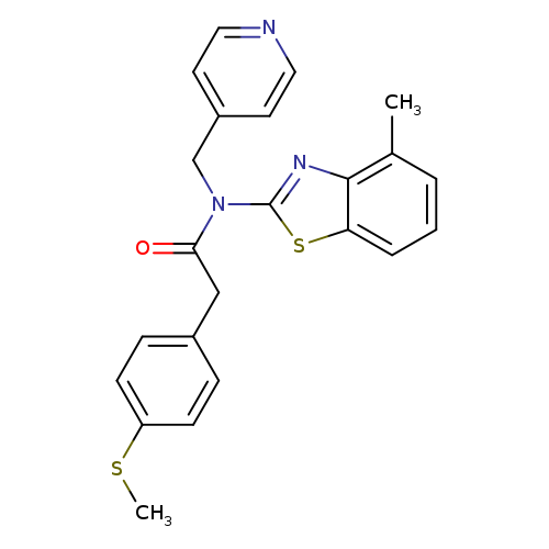 N-(4-methyl-1,3-benzothiazol-2-yl)-2-[4-(methylsulfanyl)phenyl]-N-[(pyridin-4-yl)methyl]acetamide