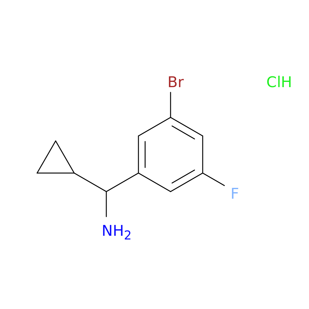 1-(3-bromo-5-fluorophenyl)-1-cyclopropylmethanamine hydrochloride