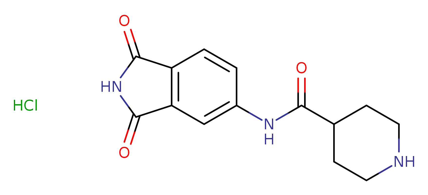 N-(1,3-dioxo-2,3-dihydro-1H-isoindol-5-yl)piperidine-4-carboxamide hydrochloride