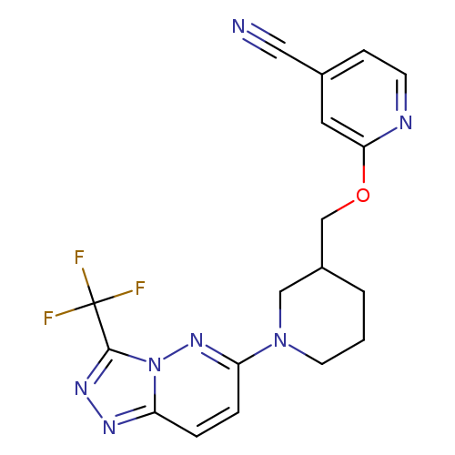 2-({1-[3-(trifluoromethyl)-[1,2,4]triazolo[4,3-b]pyridazin-6-yl]piperidin-3-yl}methoxy)pyridine-4-carbonitrile