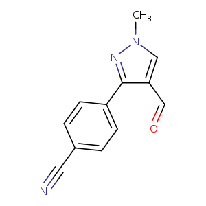 4-(4-formyl-1-methyl-1H-pyrazol-3-yl)benzonitrile