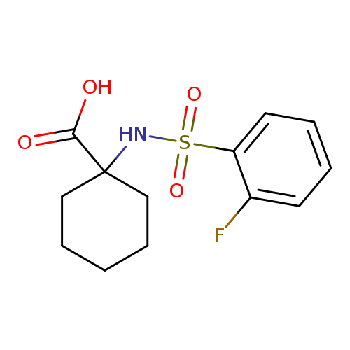 1-((2-fluorophenyl)sulfonamido)cyclohexane-1-carboxylic acid