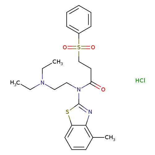 3-(benzenesulfonyl)-N-[2-(diethylamino)ethyl]-N-(4-methyl-1,3-benzothiazol-2-yl)propanamide hydrochloride