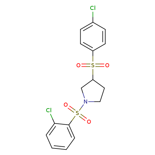 1-(2-chlorobenzenesulfonyl)-3-(4-chlorobenzenesulfonyl)pyrrolidine