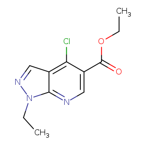 4-CHLORO-1-ETHYL-1H-PYRAZOLO[3,4-B]PYRIDINE-5-CARBOXYLIC ACID ETHYL ESTER