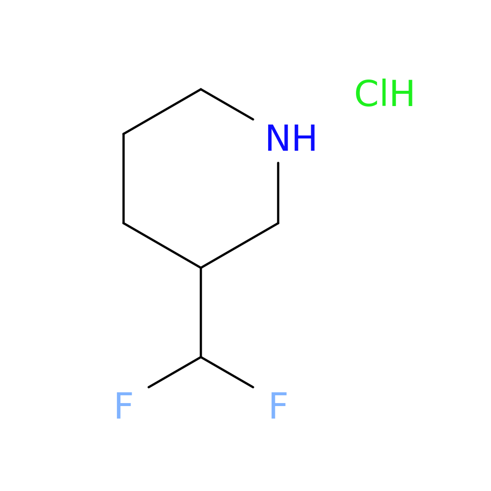 3-Difluoromethylpiperidine HCl