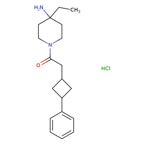 1-(4-amino-4-ethylpiperidin-1-yl)-2-(3-phenylcyclobutyl)ethan-1-onehydrochloride