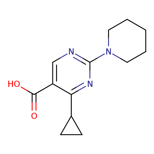 4-Cyclopropyl-2-(piperidin-1-yl)pyrimidine-5-carboxylic acid