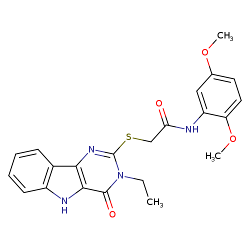 N-(2,5-dimethoxyphenyl)-2-({3-ethyl-4-oxo-3H,4H,5H-pyrimido[5,4-b]indol-2-yl}sulfanyl)acetamide