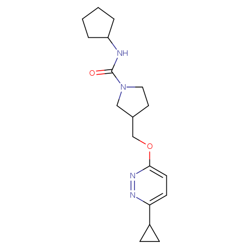 N-cyclopentyl-3-{[(6-cyclopropylpyridazin-3-yl)oxy]methyl}pyrrolidine-1-carboxamide