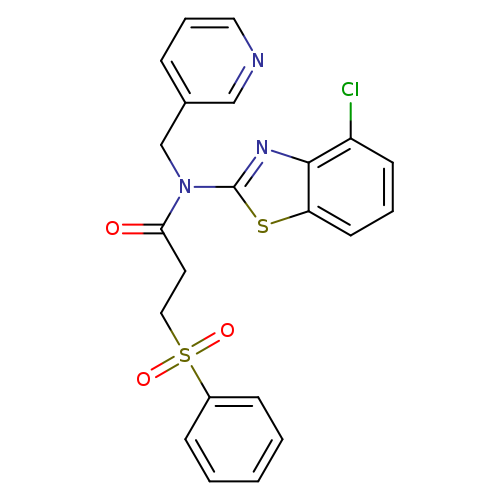 3-(benzenesulfonyl)-N-(4-chloro-1,3-benzothiazol-2-yl)-N-[(pyridin-3-yl)methyl]propanamide