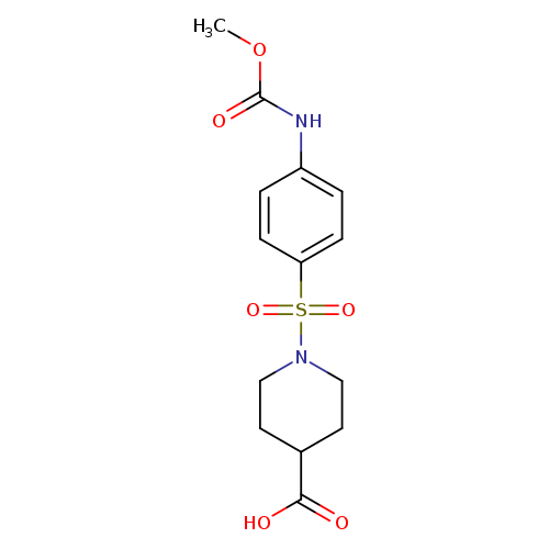 1-(4-METHOXYCARBONYLAMINO-BENZENESULFONYL)-PIPERIDINE-4-CARBOXYLIC ACID