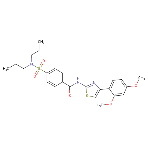 N-[4-(2,4-dimethoxyphenyl)-1,3-thiazol-2-yl]-4-(dipropylsulfamoyl)benzamide