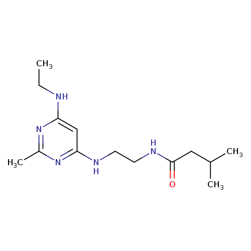 N-(2-{[6-(ethylamino)-2-methylpyrimidin-4-yl]amino}ethyl)-3-methylbutanamide
