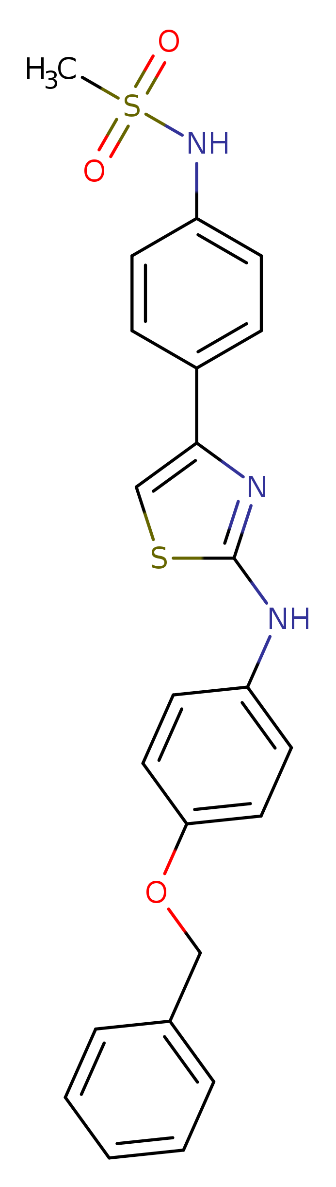 N-[4-(2-{[4-(benzyloxy)phenyl]amino}-1,3-thiazol-4-yl)phenyl]methanesulfonamide