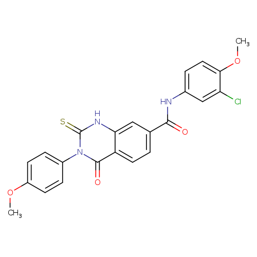 N-(3-chloro-4-methoxyphenyl)-3-(4-methoxyphenyl)-4-oxo-2-sulfanylidene-1,2,3,4-tetrahydroquinazoline-7-carboxamide