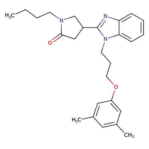 1-butyl-4-{1-[3-(3,5-dimethylphenoxy)propyl]-1H-1,3-benzodiazol-2-yl}pyrrolidin-2-one