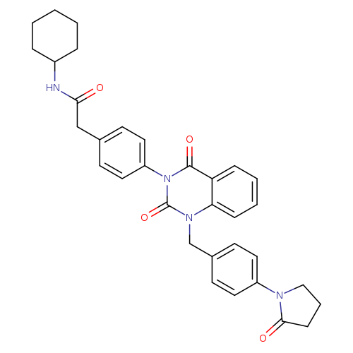 N-cyclohexyl-2-[4-(2,4-dioxo-1-{[4-(2-oxopyrrolidin-1-yl)phenyl]methyl}-1,2,3,4-tetrahydroquinazolin-3-yl)phenyl]acetamide