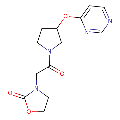 3-{2-oxo-2-[3-(pyrimidin-4-yloxy)pyrrolidin-1-yl]ethyl}-1,3-oxazolidin-2-one