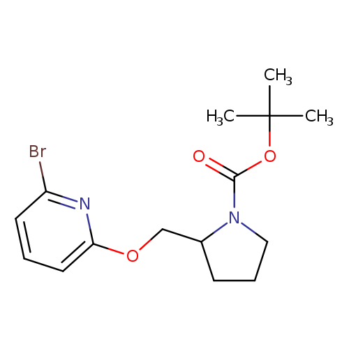 1-Pyrrolidinecarboxylic acid, 2-[[(6-bromo-2-pyridinyl)oxy]methyl]-, 1,1-dimethylethyl ester