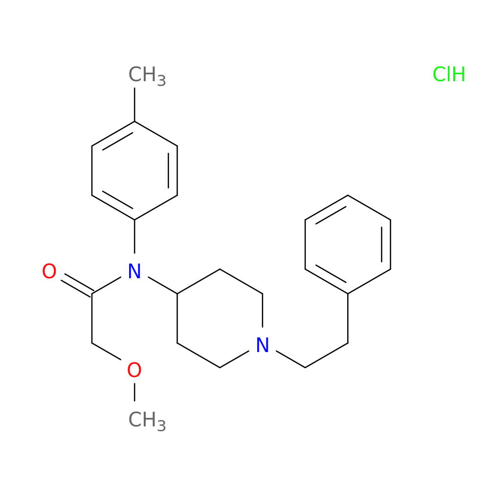 2-methoxy-N-(1-phenethylpiperidin-4-yl)-N-(p-tolyl)acetamide,monohydrochloride
