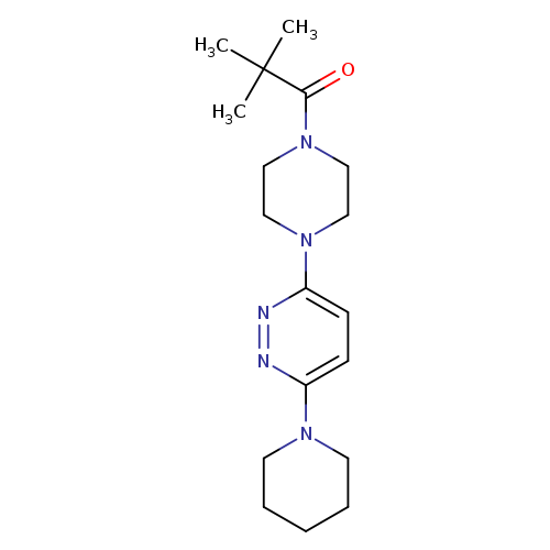 2,2-dimethyl-1-{4-[6-(piperidin-1-yl)pyridazin-3-yl]piperazin-1-yl}propan-1-one