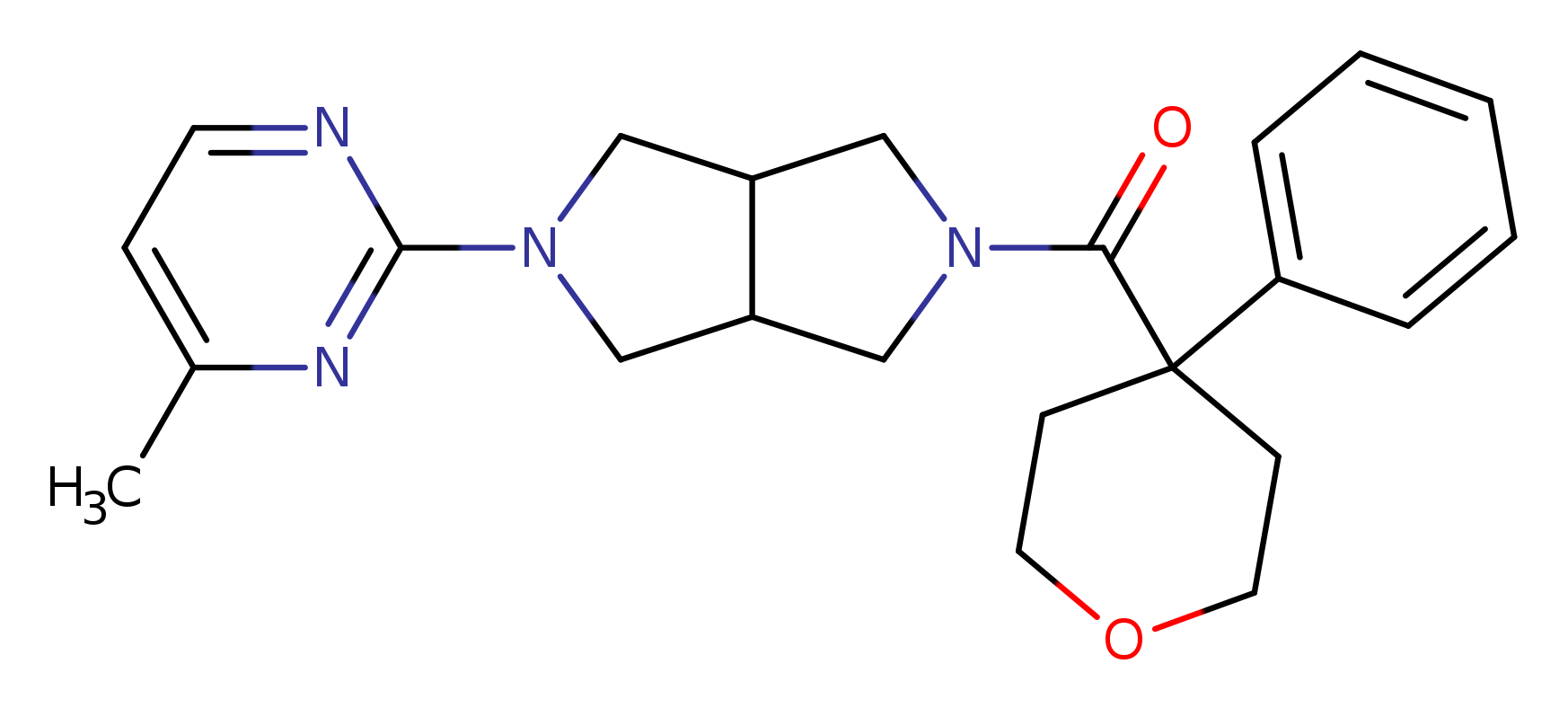 4-methyl-2-[5-(4-phenyloxane-4-carbonyl)-octahydropyrrolo[3,4-c]pyrrol-2-yl]pyrimidine