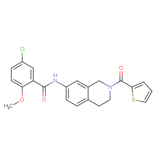 5-chloro-2-methoxy-N-[2-(thiophene-2-carbonyl)-1,2,3,4-tetrahydroisoquinolin-7-yl]benzamide