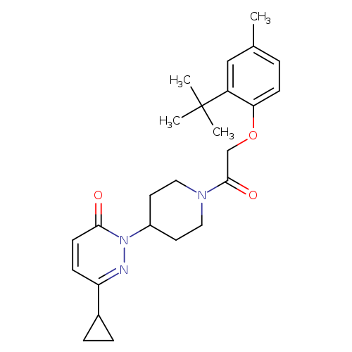 2-{1-[2-(2-tert-butyl-4-methylphenoxy)acetyl]piperidin-4-yl}-6-cyclopropyl-2,3-dihydropyridazin-3-one