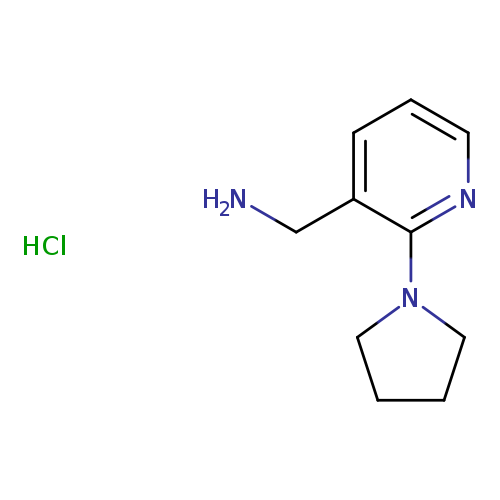 3-Pyridinemethanamine, 2-(1-pyrrolidinyl)-, hydrochloride (1:1)