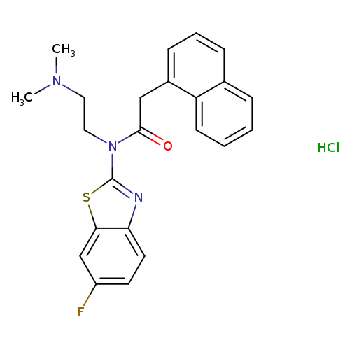 N-[2-(dimethylamino)ethyl]-N-(6-fluoro-1,3-benzothiazol-2-yl)-2-(naphthalen-1-yl)acetamide hydrochloride
