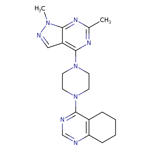 4-(4-{1,6-dimethyl-1H-pyrazolo[3,4-d]pyrimidin-4-yl}piperazin-1-yl)-5,6,7,8-tetrahydroquinazoline
