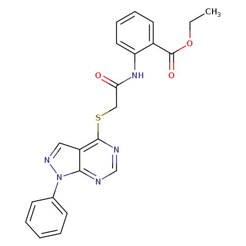 ethyl 2-[2-({1-phenyl-1H-pyrazolo[3,4-d]pyrimidin-4-yl}sulfanyl)acetamido]benzoate