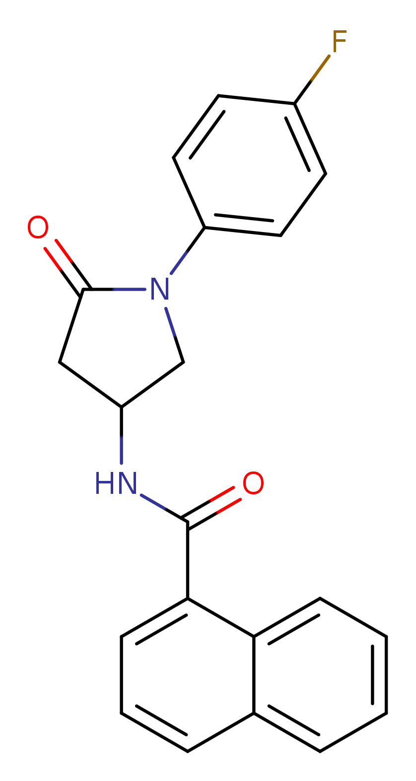 N-[1-(4-fluorophenyl)-5-oxopyrrolidin-3-yl]naphthalene-1-carboxamide