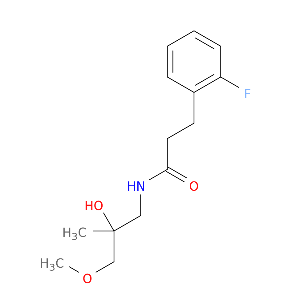 3-(2-fluorophenyl)-N-(2-hydroxy-3-methoxy-2-methylpropyl)propanamide