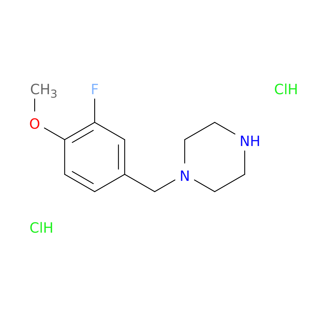 1-[(3-fluoro-4-methoxyphenyl)methyl]piperazine dihydrochloride
