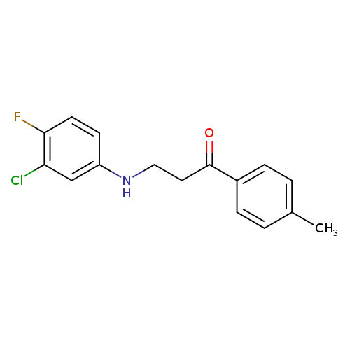 3-[(3-chloro-4-fluorophenyl)amino]-1-(4-methylphenyl)propan-1-one