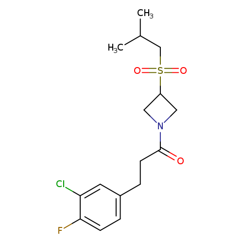 3-(3-chloro-4-fluorophenyl)-1-[3-(2-methylpropanesulfonyl)azetidin-1-yl]propan-1-one