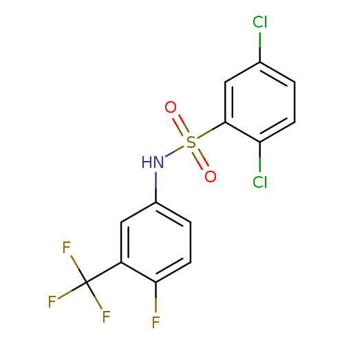 2,5-dichloro-N-[4-fluoro-3-(trifluoromethyl)phenyl]benzene-1-sulfonamide