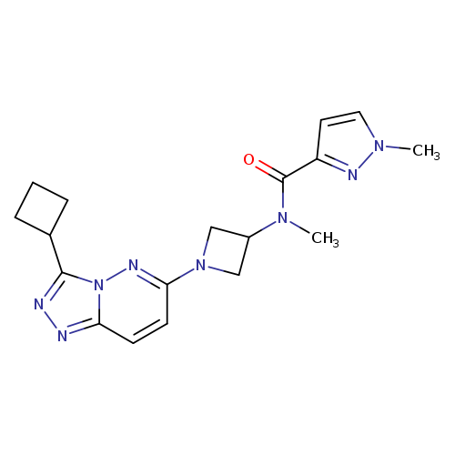 N-(1-{3-cyclobutyl-[1,2,4]triazolo[4,3-b]pyridazin-6-yl}azetidin-3-yl)-N,1-dimethyl-1H-pyrazole-3-carboxamide